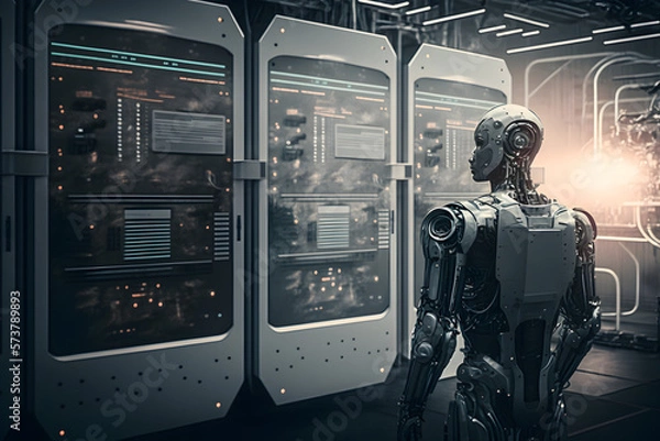 Fototapeta Exploring the Future of AI-Powered Robotics: Innovations, Business Development, and Human Relationships in the Digital Age