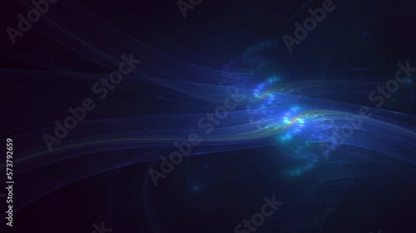 Fototapeta 3D rendering abstract multicolor fractal light background