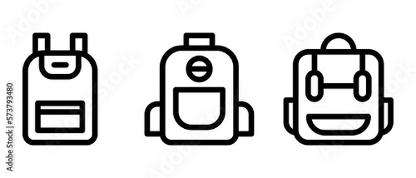Obraz backpack icon or logo isolated sign symbol vector illustration - high quality black style vector icons
