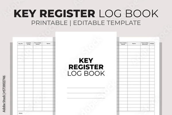 Fototapeta Key Register Log Book