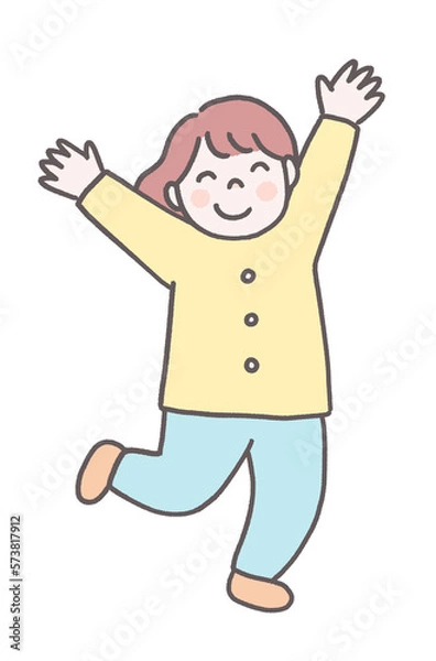 Fototapeta 笑顔の元気な女の子