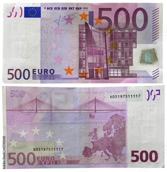 Fototapeta One banknote 500 euro