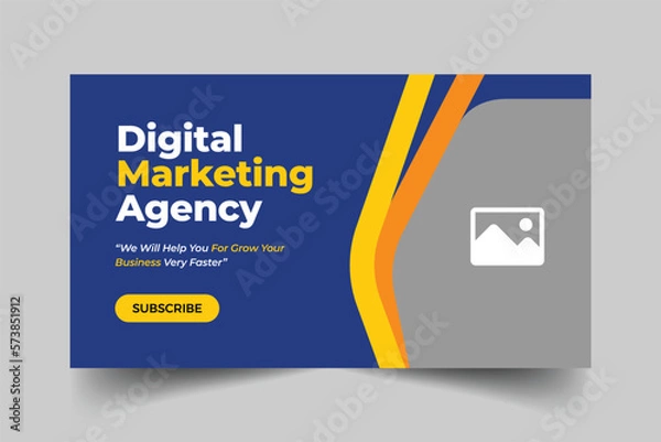 Fototapeta Creative business YouTube thumbnail design