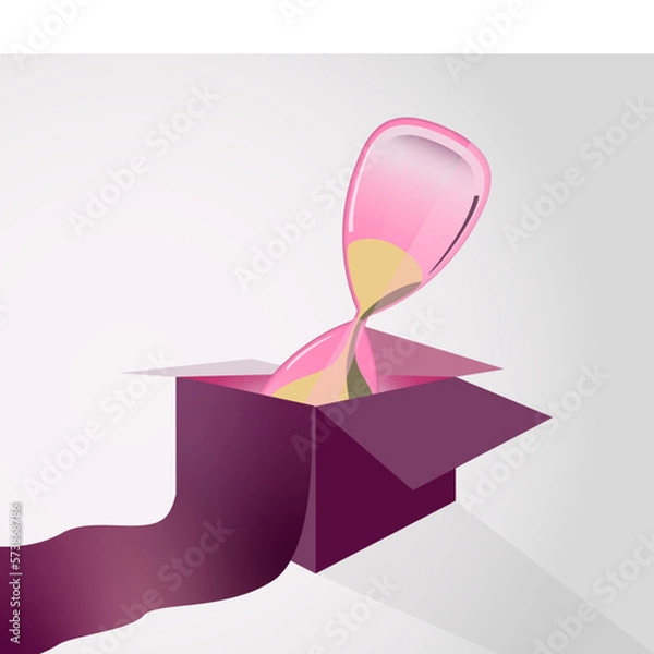 Fototapeta Pink Sand Clock