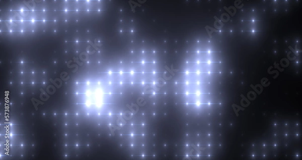 Fototapeta Abstract glowing white orange bright light bulbs abstract background
