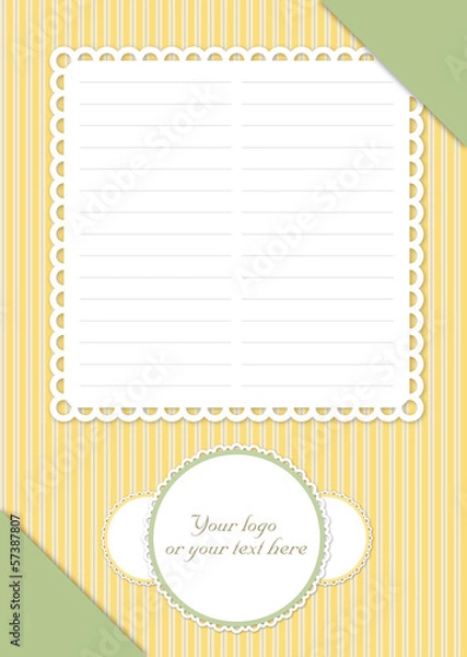 Fototapeta Placemat Menu