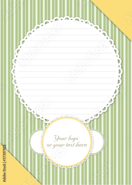 Fototapeta Placemat Menu