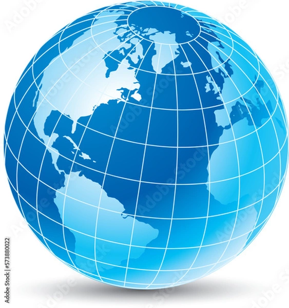 Obraz Planet earth globe rotatin. Vector