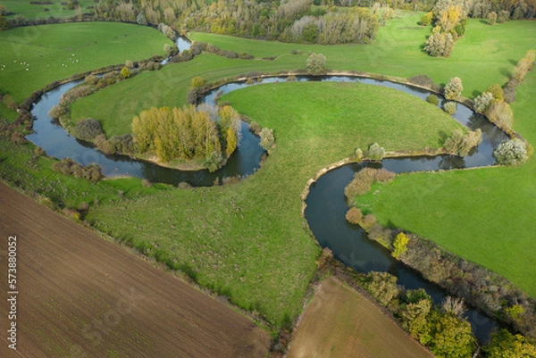 Obraz River landscape from above