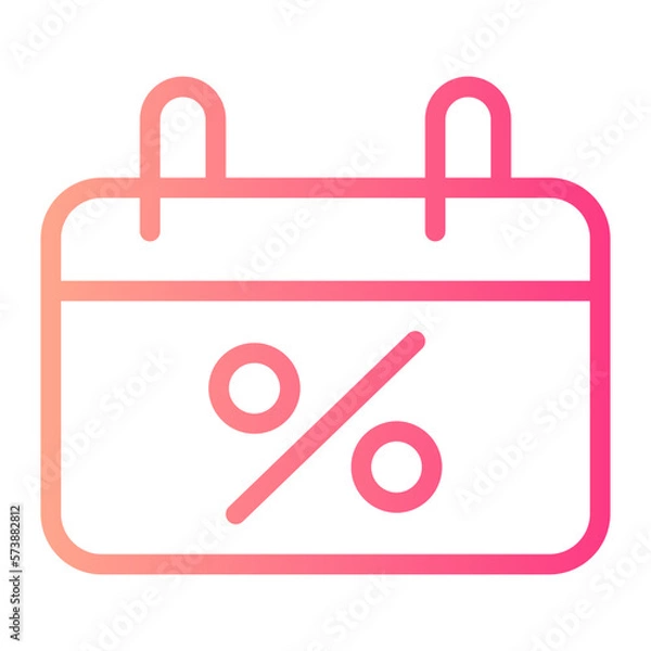 Fototapeta calendar gradient icon