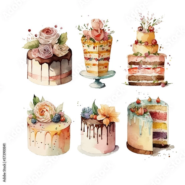 Obraz set of cupcakes