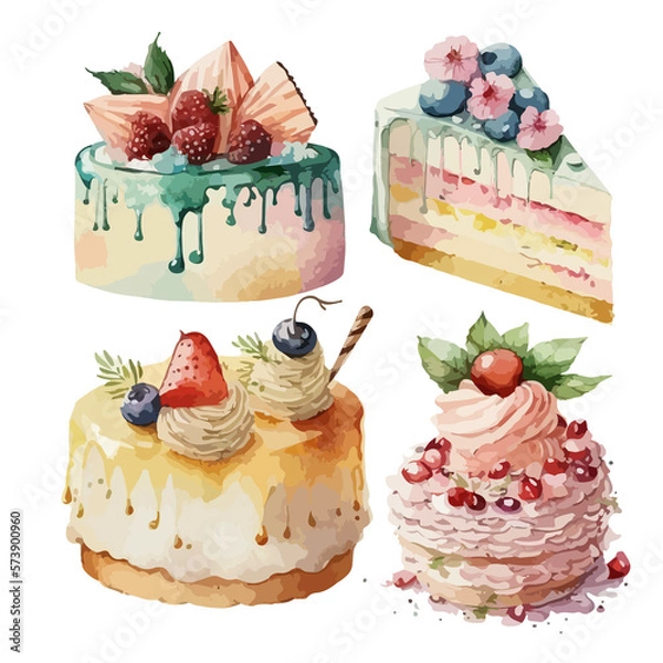Obraz collection of cakes