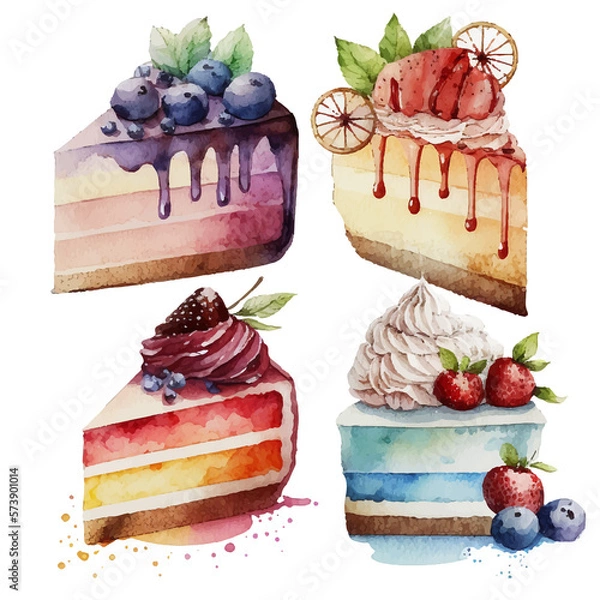 Obraz cake and berries