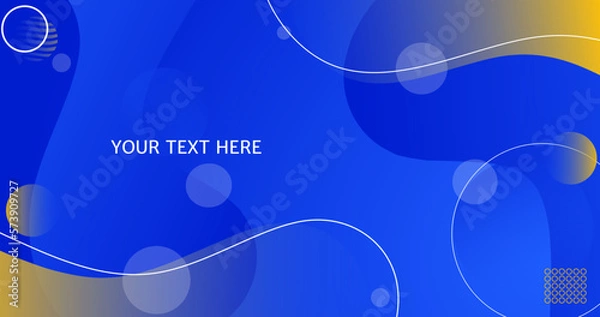 Obraz abstract blue and yellow circular background