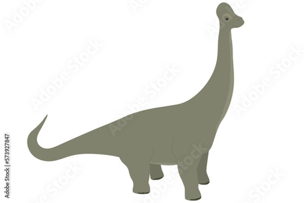 Obraz Brachiosaurus dinosaur enxtinct creature isolated on white