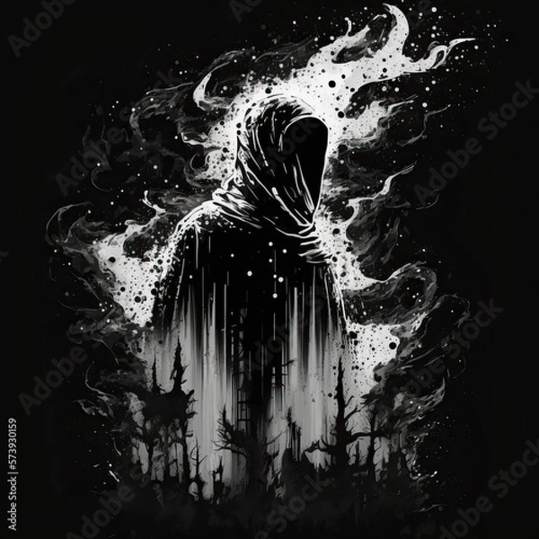 Obraz Psychopath Halloween Dark Design, Generative AI