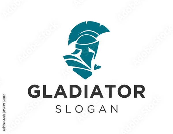 Obraz Logo design about Gladiator on a white background. created using the CorelDraw application.