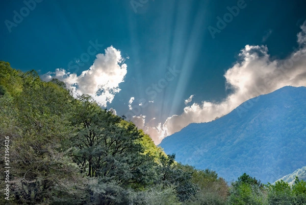 Fototapeta Mountains and forests of Abkhazia.