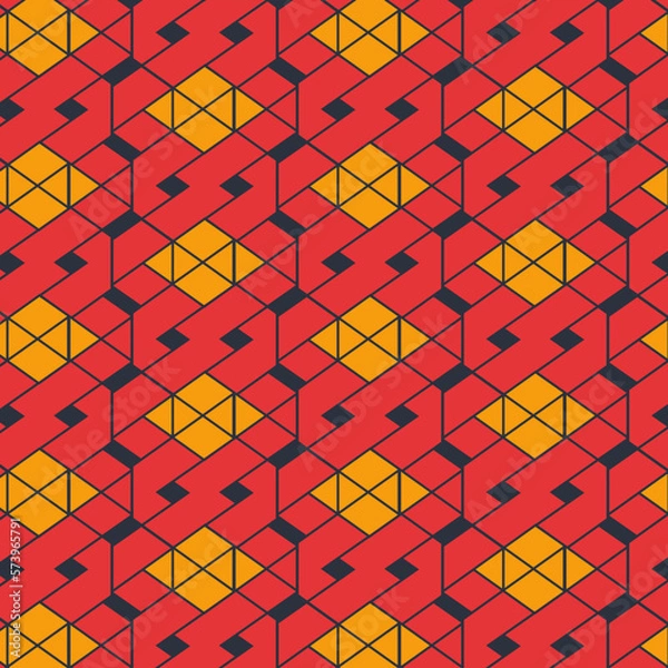 Obraz Ethnic, Tribal Seamless Pattern. Modern Geo Background
