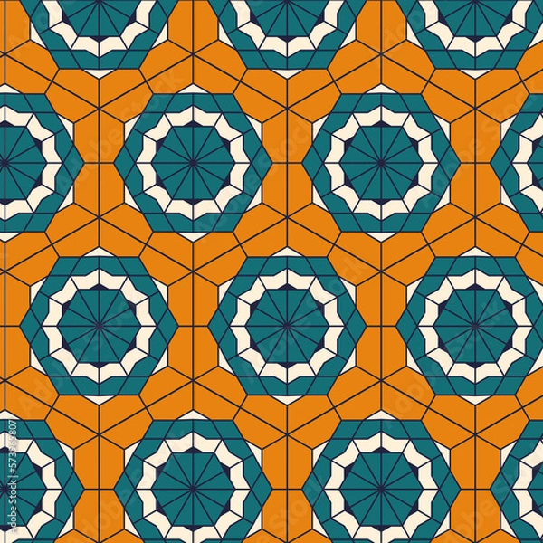 Obraz Islamic Geometric Seamless Pattern with Arabesque style