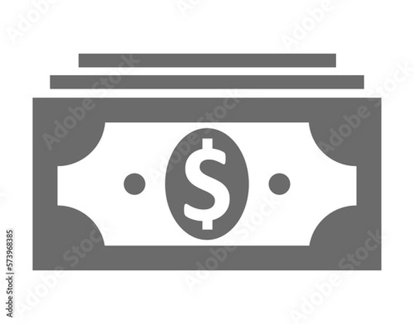 Fototapeta Cash Icon in trendy flat style isolated on white background. Money symbol for your web site design, logo, app, UI. Vector illustration, EPS10.