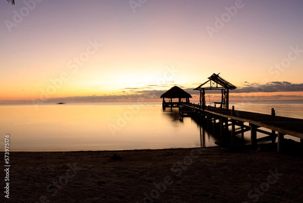 Obraz sunset at the pier