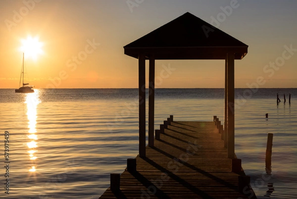 Obraz sunset on the pier