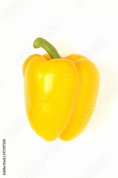 Obraz yellow bell pepper on white background