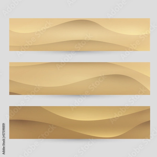 Obraz Vector sand banner set