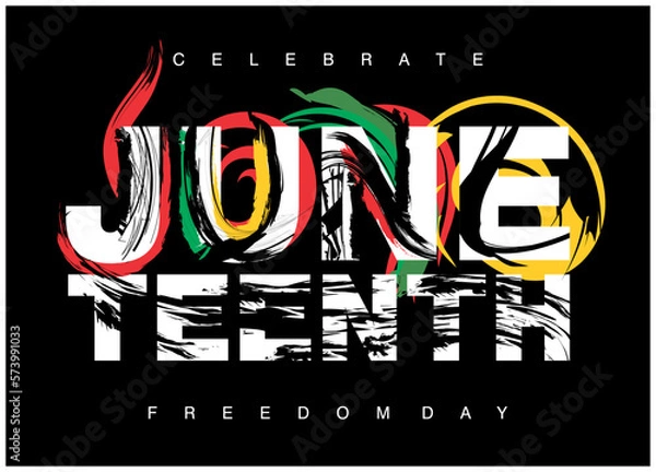Fototapeta An abstract vector illustration for Juneteenth to celebrate  freedom