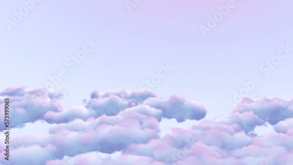 Obraz soft clouds in the sky side view stage fluffy cotton candy dream background
