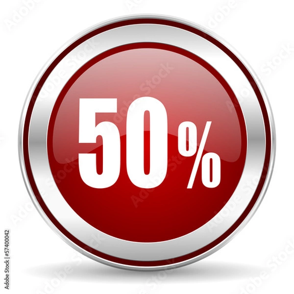 Fototapeta 50 percent icon