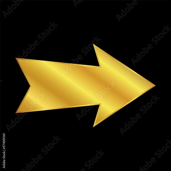 Fototapeta gold arrow vector logo template