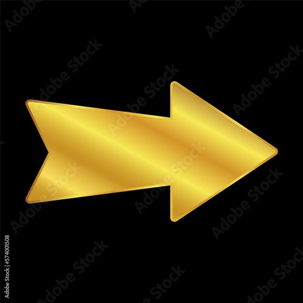 Fototapeta gold arrow vector logo template