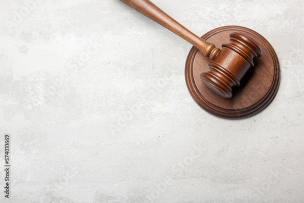 Obraz Judge gavel on white background. Law and justice background