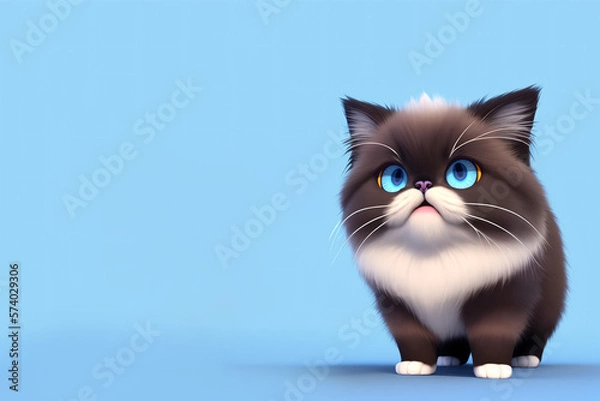 Fototapeta Himalayan cat portrait, Generative AI illustration