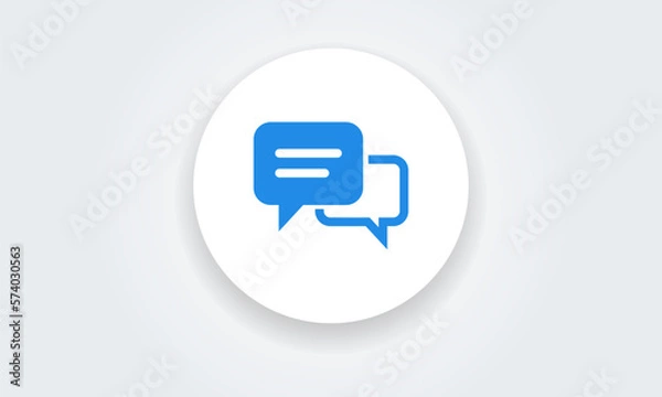 Obraz Talk, text message, speech bubble, Chat icon symbol vector illustration, design element