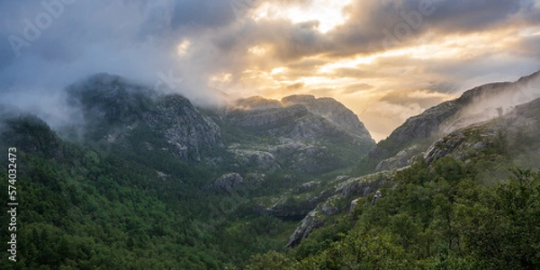 Obraz sunset in the mountains