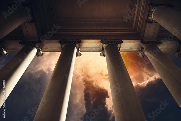 Obraz Goverment Building Columns in a sunset