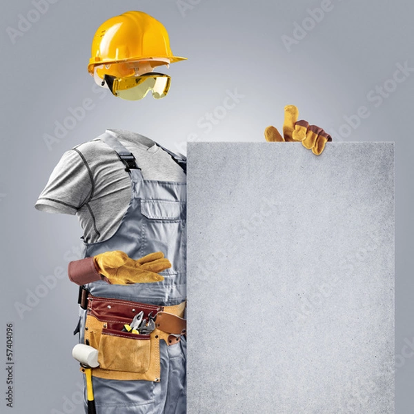 Obraz invisible builder shows information poster