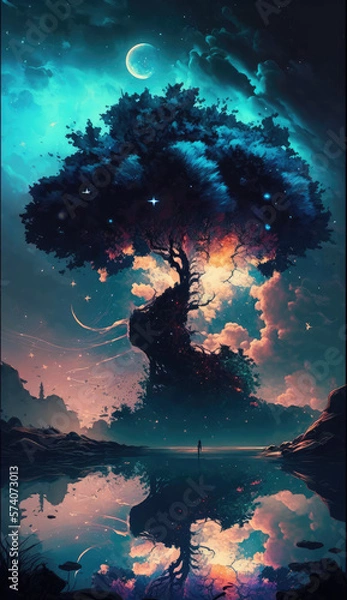 Obraz abstract iphone wallpaper made with generative ai