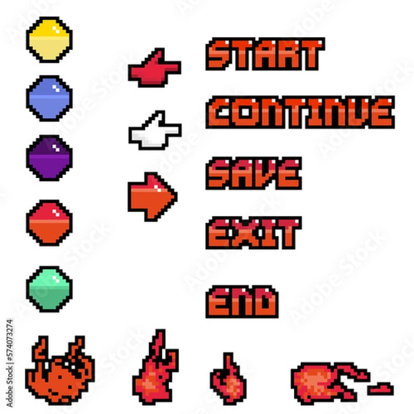 Obraz ドット絵　ゲーム風アイコンセット