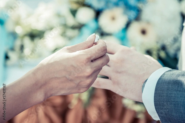 Obraz Couple's wedding ring.