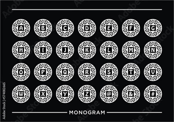 Obraz Boutique monogram design logo bundle.