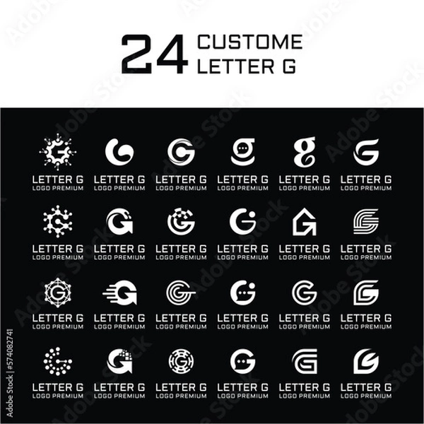 Obraz Creative logo design bundle letter G.