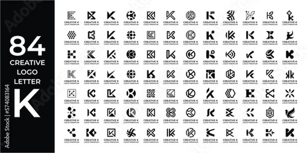 Obraz Creative logo design bundle letter K.