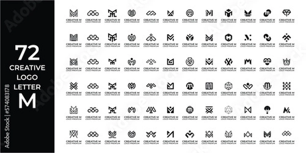 Obraz Creative logo design bundle letter M.
