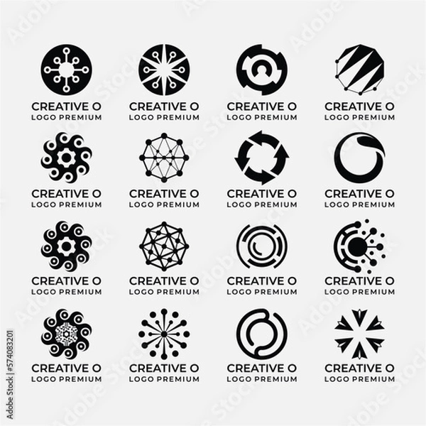 Obraz Creative logo design bundle letter O.
