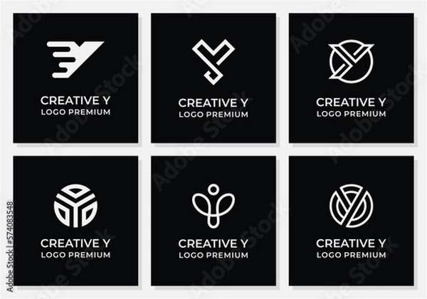Obraz Creative logo design bundle letter Y.