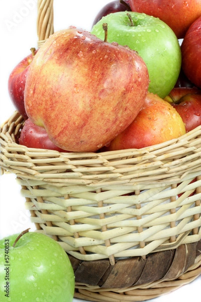 Fototapeta Fall apples assorts close view.